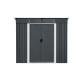 Riwall PRO RMSP 9x8 Anthracite LUX - zahradn domek kovov 2,4 x 2,8 m s pultovou stechou antracit 2