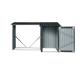 Riwall PRO RMWS 3x9 Anthracite - psteek na devo s klnou 2,7 x 1,6 m s pultovou stechou antracit 2
