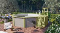 bazn KARIBU model X1 vetn mal terasy (39069) 4,0 x 4,0 m ed