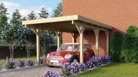 carport KARIBU CLASSIC 1A 61580 ocelov sten panely