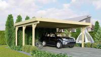 carport KARIBU CLASSIC 1A 61588 ocelov sten plechy