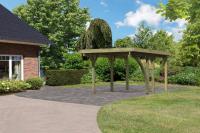 carport KARIBU CLASSIC 1B 61950 ocelov sten panely
