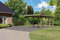 carport KARIBU CLASSIC 2A 61967 ocelov sten panely