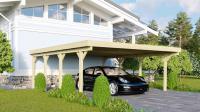 carport KARIBU CLASSIC 2A 61975 ocelov sten plechy