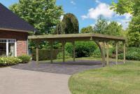 carport KARIBU CLASSIC 2B 61976 ocelov sten plechy