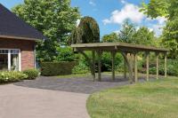 carport KARIBU CLASSIC 3C 61972 ocelov sten panely