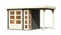 devn domek KARIBU ASKOLA 2 + pstavek 240 cm (82904) tm. ed