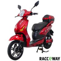 Elektrosktr RACCEWAY E-MOPED, erven-leskl s bateri 12Ah