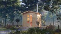 finsk sauna KARIBU BOSS 1 (40417) s pedsn natur SET