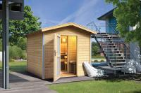 finsk sauna KARIBU BOSS 1 (86154) s pedsn natur