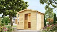 finsk sauna KARIBU BOSS 1 (86159) s pedsn natur