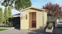 finsk sauna KARIBU BOSS 1 (87367) s pedsn natur