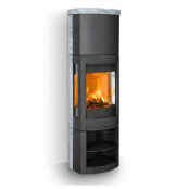 Jotul F 377V2 ADVANCE HIGH TOP litinov kamna s akumulanm nstavcem - ern lak, mastek