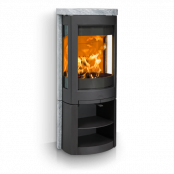 Jotul F 377V2 ADVANCE - krbov kamna s mastkovm obkladem, ern lak