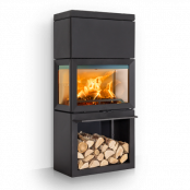 Jotul F 520 HIGH TOP litinov kamna s akumulanm nstavcem - ern lak