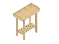 pracovn stl do sklenku LANITPLAST HOLZ (S712)