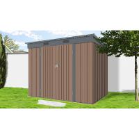 Riwall PRO RMSP 6x8 Brown - zahradn domek kovov 2,4 x 1,8 m s pultovou stechou hnd