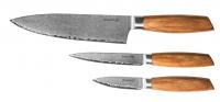 Sada no G21 Gourmet Damascus small box 3 ks, rukoje zebrawood